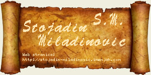 Stojadin Miladinović vizit kartica